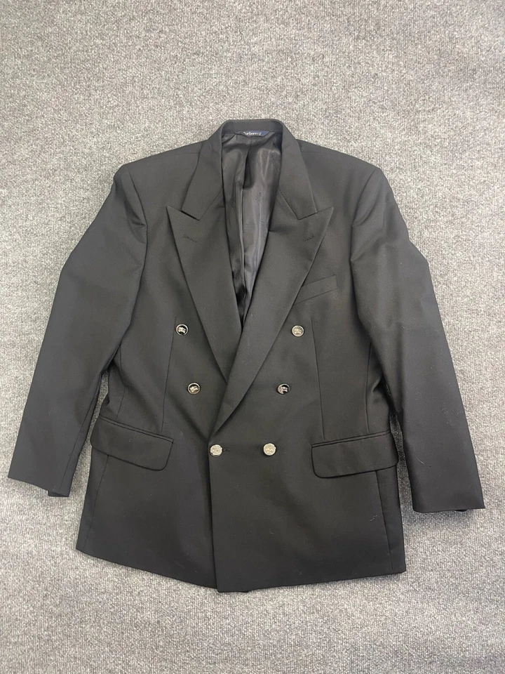 Chaqueta Blazer Para Hombre Burberry 42 Negra 100% Lana Nordstrom Doble Pecho De Colección Foto 1 de 4