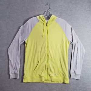 Under Armour Women Sweatshirt XL Yellow Loose Heatgear Hoodie Full Zip
