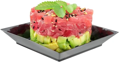 Тарелки для вечеринок 3,9 X 3,9 дюйма, 100 одноразовых тарелок для закусок — элегантные, квадратные, - Изображение 1 из 4