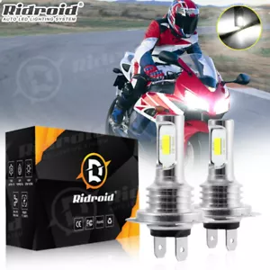 For Honda CBR1000RR 2004-2019 H7 Motorcycle LED Headlight Bulbs Super Bright 2pc - Picture 1 of 17