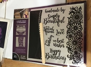 CRAFTERS COMPANION FLORAL FANTASY Luxury FOILS & TRANSFER New Craft - Picture 1 of 12