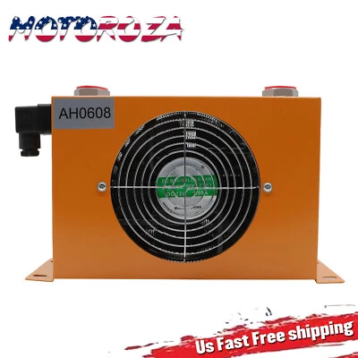AH0608T-CA Hydraulic Air Cooler Air-cooled Oil Radiator DC12V 1.8KW 60L/min - Image 1 of 4