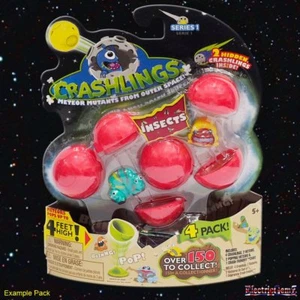Crashlings 4 Pack - Series 1 Insect Crashlings inc 4 Figures and 4 Meteors - Picture 1 of 1
