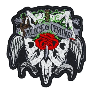 Alice In Chains Patch - Skull American Grunge Alternative Heavy Metal Band Logo - Picture 1 of 1