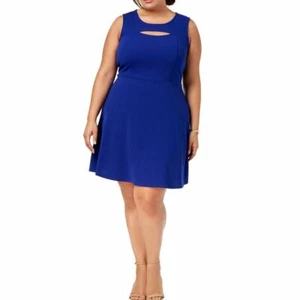 FOX & ROYAL NEW Women's Front Cut-out Fit & Flare Dress TEDO - Picture 1 of 5
