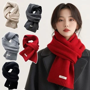 Warm Winter Scarf for Men Women 100% Wool Long Versatile Design - Picture 1 of 27