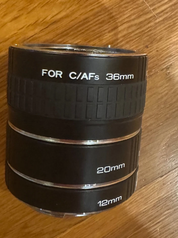 Kenko Nikon AF Cámaras Fotográficas Digitales Tubo de Extensión Automática DG 12mm 20mm 36mm Set Foto 1 de 1
