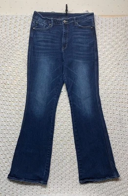 KanCan Jeans Women 11/29 Fits W32 L33 Blue Denim High Rise Flare Leg Western - Image 1 of 4
