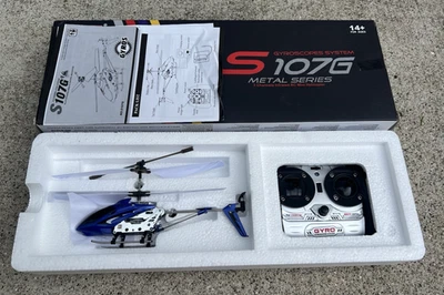 Syma S107 Metal Series RC Mini Helicopter Blue – New Open Box - Image 1 of 4