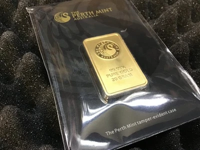 Goldbarren 999 - Perth Mint Känguru - mit Seriennummer Neu, 20 Gramm. - Bild 1 von 3