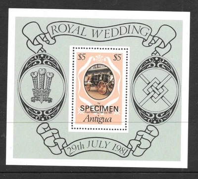 Antigua & Barbuda, 1981, sc # 626, Royal Wedding, MNH / w.s - 6 - Image 1 of 2