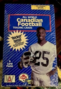 1991 Premier Edition Canadian Football Factory Sealed Box 36 Count Rocket Ismail - Bild 1 von 4