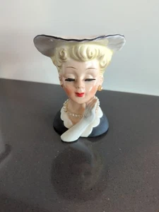 Vintage Napco Frauenkopf Vase mit behandschuhter Hand #A5046 Made in Japan ~ schön! - Bild 1 von 11