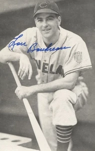 Lou Boudreau autographed vintage Cleveland Indians Rowe Postcard - Picture 1 of 1
