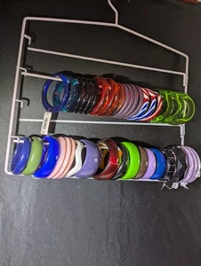 NOS LOT OF 40 LUCITE PLASTIC BANGLE BRACELETS #3 - Picture 1 of 9