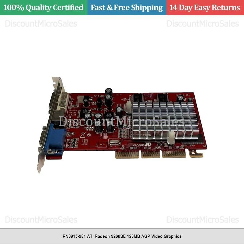PN8915-981 ATI Radeon 9200SE 128MB AGP Video Graphics - Image 1 of 1
