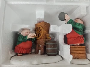 Dept 56 Merry Makers Porter the Presser at His Press and Frederick the Filler - Picture 1 of 3