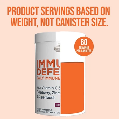 Ежедневно Country Farms ИММУННАЯ ЗАЩИТА, витамины C и D3, бузина, цинк, суперпродукты - Изображение 1 из 4