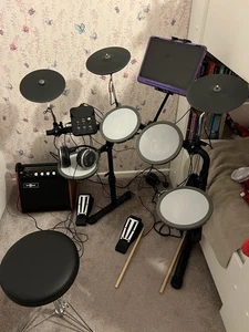 VISIONDRUM Electronic Drum Kit with Stool and Headphones (Black) - Picture 1 of 2