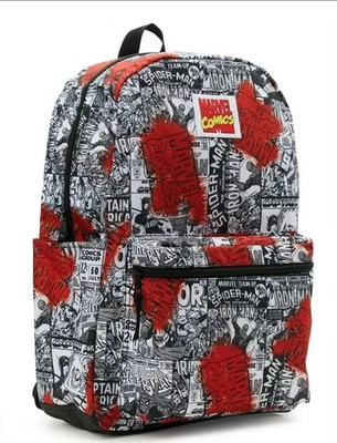 Marvel Universe Backpack Assemble Comic Print Backpack Laptop 17" NEW NWT - Image 1 of 4