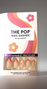 Red Aspen Press On Nails QUIRKY QUINCEY Medium Mandorle Press On Nail Dashes nuovo - Foto 1 di 2