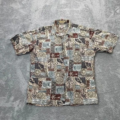 Vintage Campia Moda Shirt Mens Extra Large Hawaiian Cotton Resort Patch Beach - Image 1 of 4