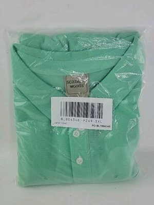 Camiseta verde manga corta Scandia Woods para hombre con botones talla 3XL. Foto 1 de 4
