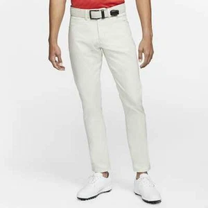 Nike Mens 6 Pocket White Slim/Dri Fit Golf Pants - New - $85 - 30/30 - Picture 1 of 2
