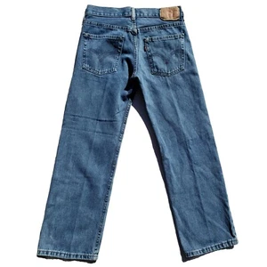 Exc LEVI'S 550 Relaxed Boys 10 Straight Leg Medium Wash Blue Jeans 100% Cotton - Picture 1 of 13