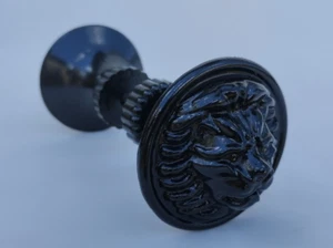 Vintage Türknauf Aluminium rund sowjetisch zieht Drückergarnitur mit Figur selten UdSSR - Bild 1 von 13