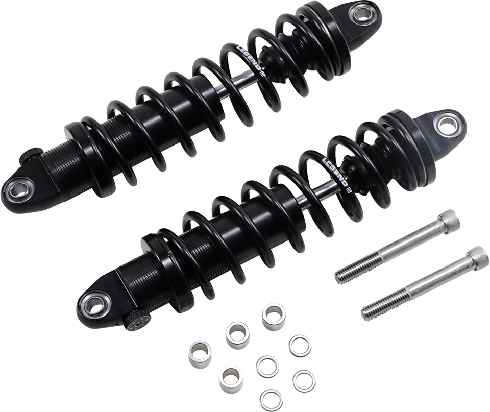 Amortiguadores de bobina ajustables Legend REVO-A - negros - STD. - 13" - Harley Dyna 91-17 Foto 1 de 1