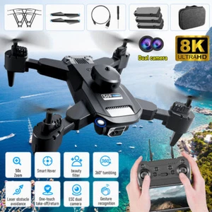 RC Drone Quadcopter 8K HD Dual Camera GPS WiFi FPV Foldable + 3 Batteries 2023 - Picture 1 of 14