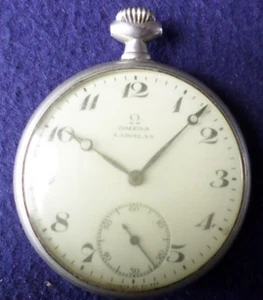 Montre Gousset Omega Ladislas Suisse Homme Gravé LOUIS BRUCH Fonctionne Métal - Imagen 1 de 7