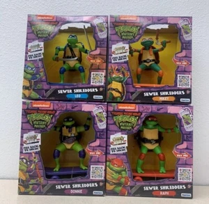 Teenage Mutant Ninja Turtles SEWER SHREDDERS MUTANT MAYHEM 4 Pack Turtle Power - Picture 1 of 9