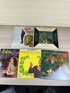 5 Christmas Vinyl Record Lot Holiday The Three Suns Kate Smith Jimmy Roselli - Picture 1 of 11