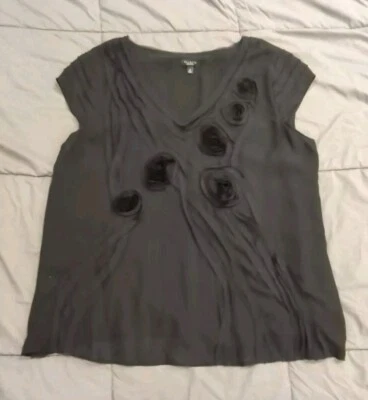 Blusa Talbots Pura Seda Negra Forrada Rosa Mujer Talla 14 Foto 1 de 4