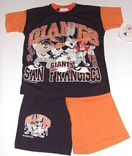 Vintage 1994 CHILDS San Francisco GIANTS Looney Tunes BUGS BUNNY Short Set YOUTH