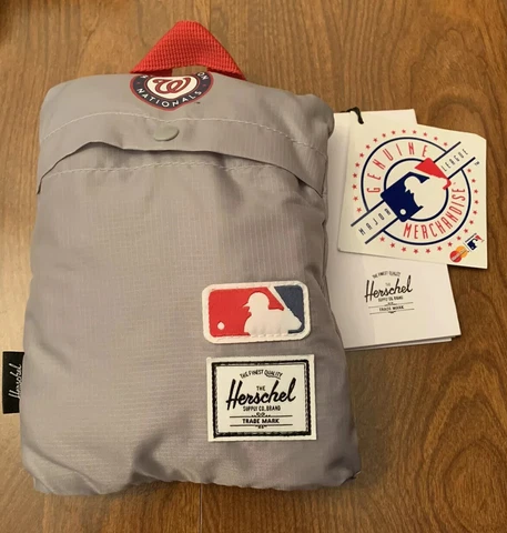 Herschel Supply Co. Washington Nationals. Packable Daypack Grey. NWT Cover