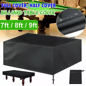 Waterproof Dust 7/8/9FT Outdoor Pool Snooker Billiard Table Cover Polyester Cap - Picture 1 of 17