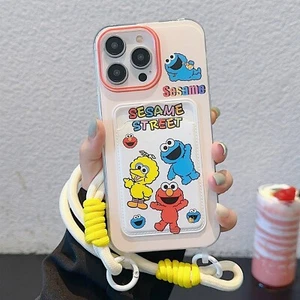 Durable Anti-Slip Durable Card Slots Case with Wrist Strap for iPhone 15 Pro Max - Picture 1 of 5