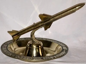 Vtg. Brass General Dynamics, Pamona Division, Sparrow AIM-7F. Ashtray/Dish. - Picture 1 of 11