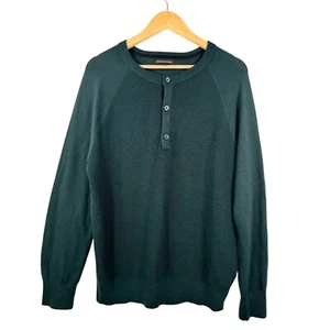 Banana Republic Merino Wool Blend Button Front Sweater Hunter Green Gr. L - Bild 1 von 7