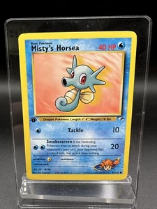 Misty's Horsea 1st Edition Gym Heroes 86/132 Pokemon Card - Picture 1 of 2