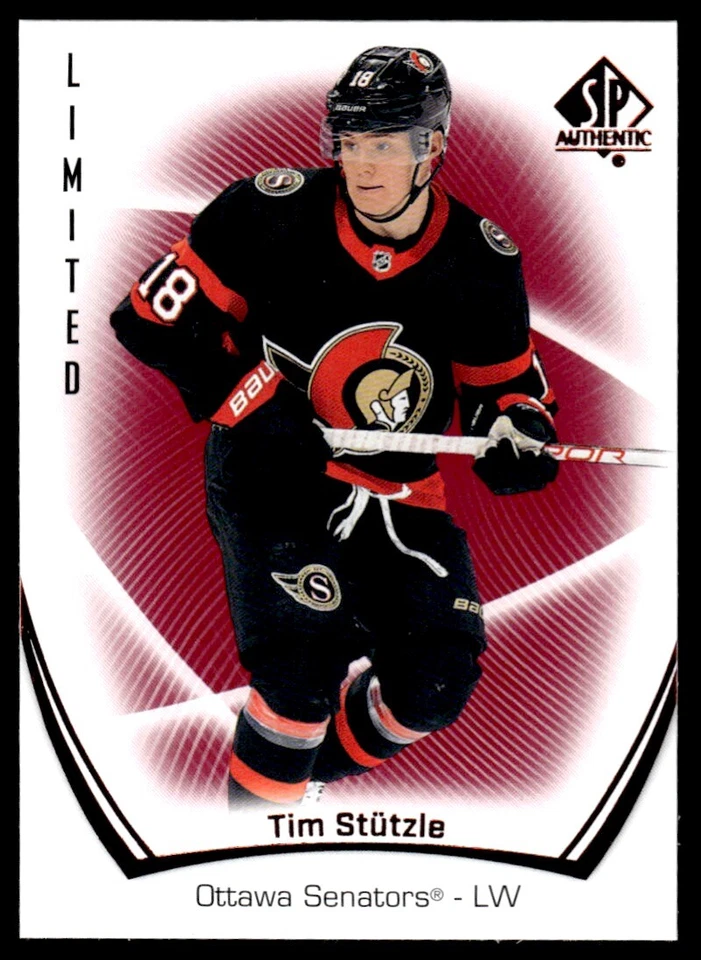 2021-22 SP Authentic Limited Tim Stutzle Ottawa Senators #57 - Image 1 of 2