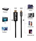 TOPTEK USB C auf HDMI 2M 4K Kabel - TV Adapter | Telefon | Tablet | Laptop ANDROID