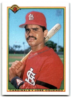 1990 Bowman Baseball Card Jose Oquendo St. Louis Cardinals #200 - Image 1 of 2