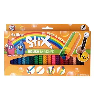 ARTLINE Stix Pens Non Toxic Brush Marker Pens | Calligraphy Art Craft Stationery - Image 1 of 4