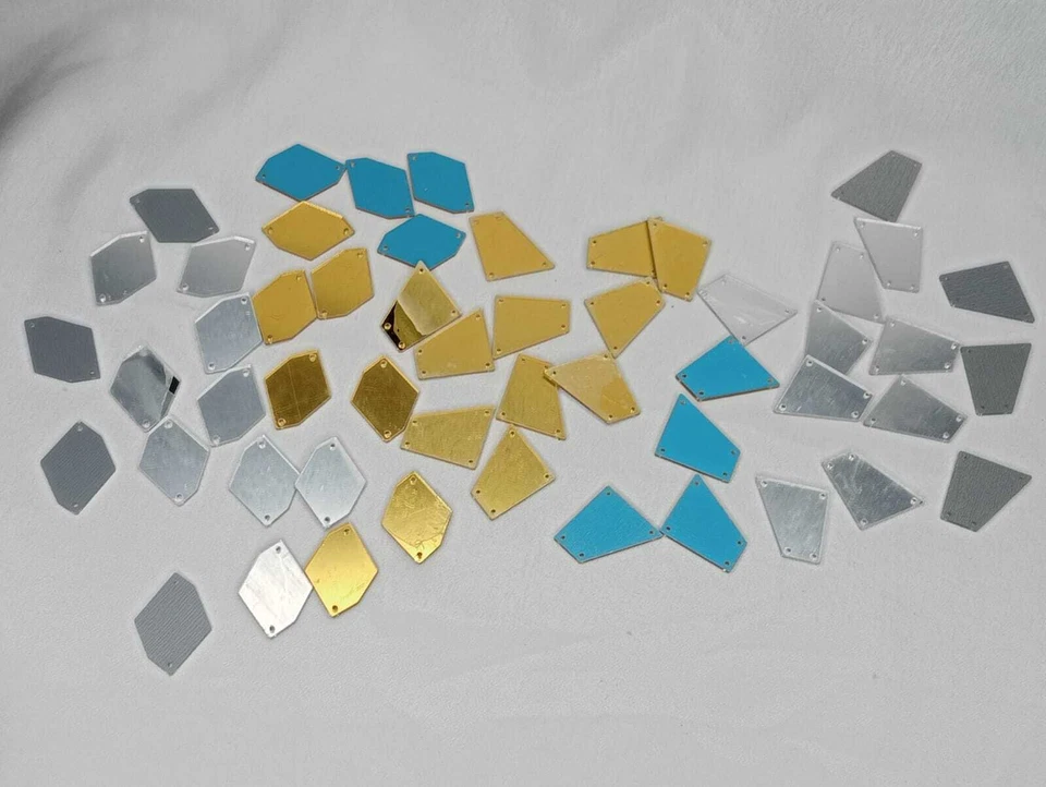 50 Pieces Sew-on Diamante Rhinestone Crystal Mirror Beads for Dress Decor - Image 1 of 2