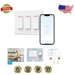 Energy-Saving Smart Light Switch - Voice & Remote Control, Neutral Wire Needed - Picture 1 of 10