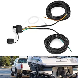 22FT 4-Pin 5-Wire Trailer Wiring Harness with Nylon Net Tube Protection, for Rew - Picture 1 of 6